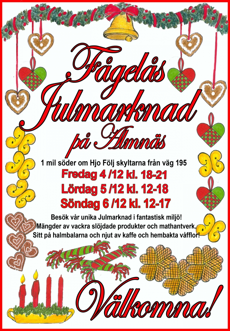 Fågelås Julmarknadsaffisch 2015 Annons